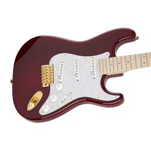 Fender Japan Ritchie Kotzen Signature Stratocaster Electric Guitar, Maple FB, Transparent Red Burst
