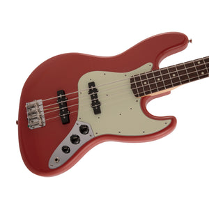 Fender Japan Traditional II 60s Jazz Bass Guitar, RW FB, Fiesta Red