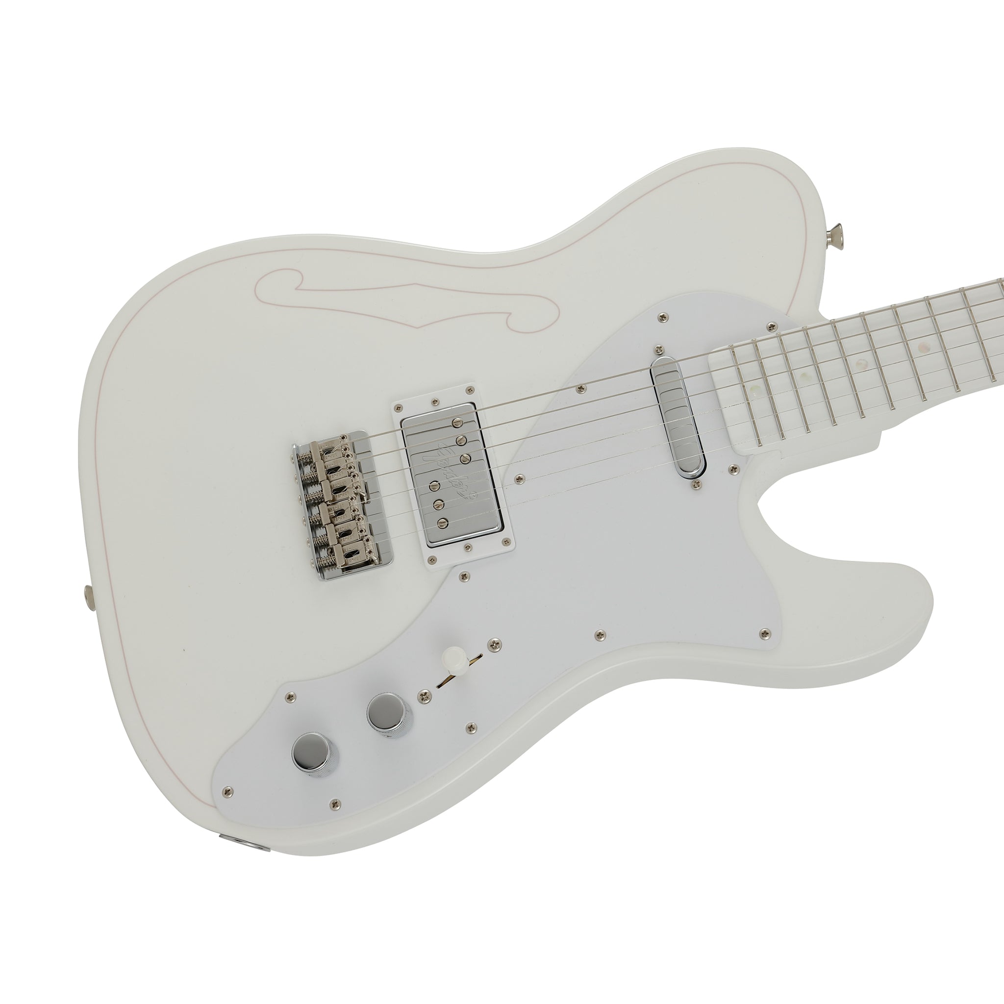 ホワイトソリッドボディエレキギター Set with fender case Squier Sonic Stratocaster HT Electric Guitar w/White Pickguard
