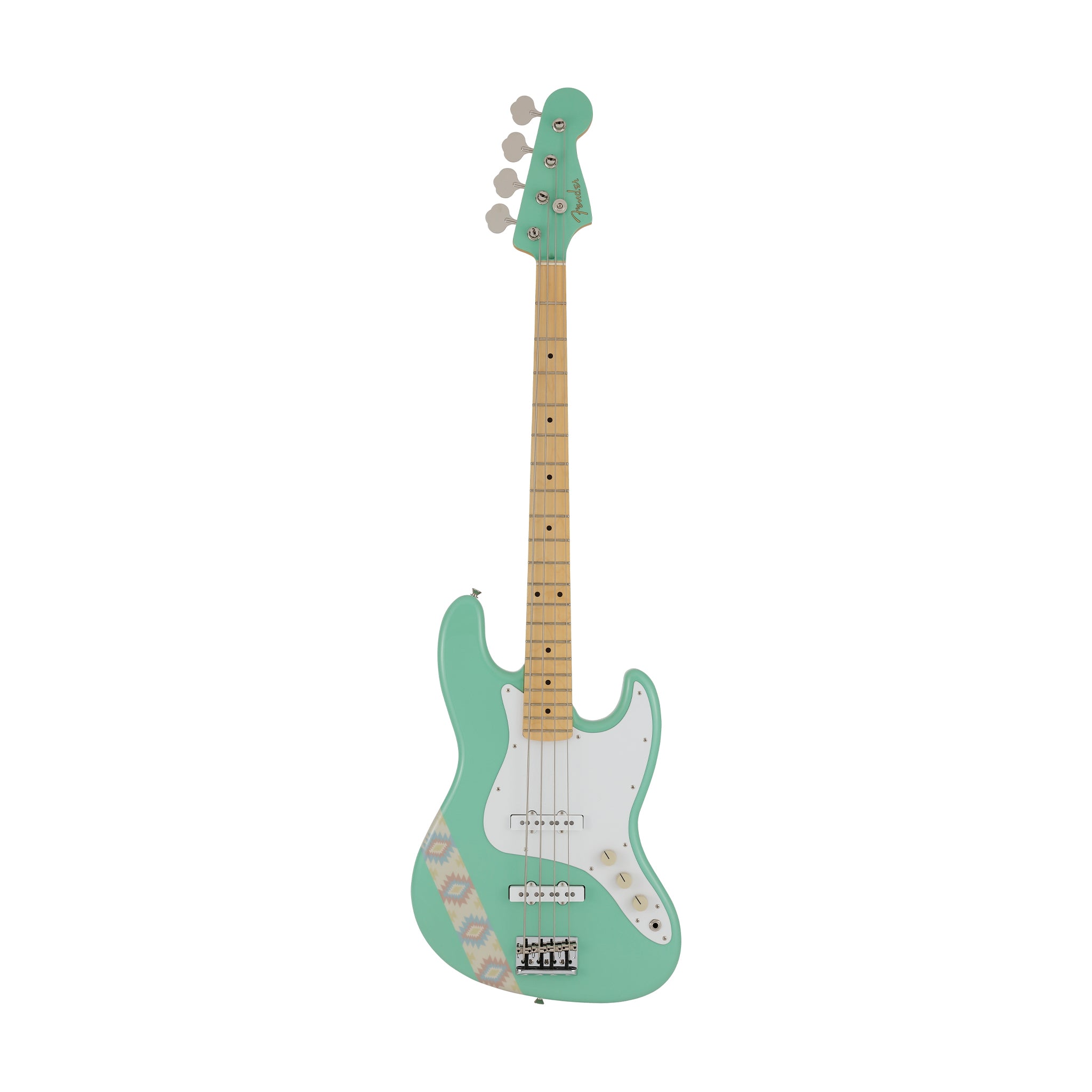 Fender Japan Silent Siren Signature Jazz Bass Guitar, Maple FB, Surf Green
