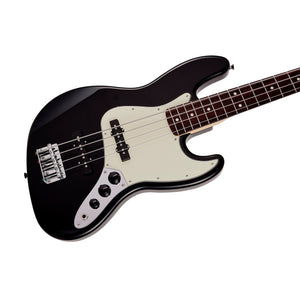 Fender Japan Junior Collection Jazz Bass Guitar, RW FB, Black