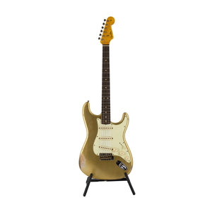 Fender Custom Shop Ltd Ed 1963 Stratocaster Heavy Relic Electric Guitar, Aged Aztec Gold