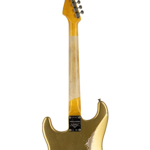 Fender Custom Shop Ltd Ed 1963 Stratocaster Heavy Relic Electric Guitar, Aged Aztec Gold