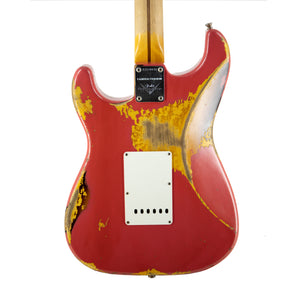Fender Custom Shop 2018 LTD NAMM 1956 Thinline Strat Heavy Relic Electric Guitar, Aged Coral Pink / 3-Tone Sunburst