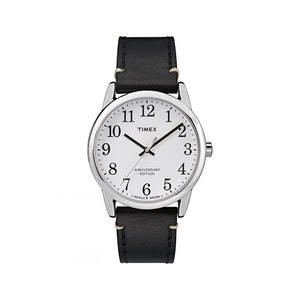 Timex Silvertone Watch, White Dial Tan