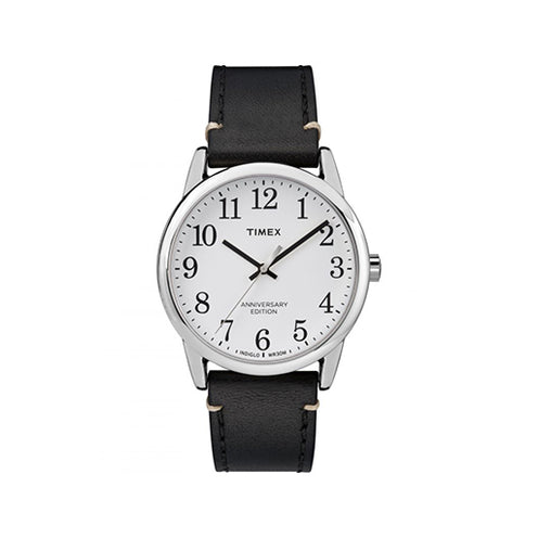 Timex Silvertone Watch, White Dial Tan
