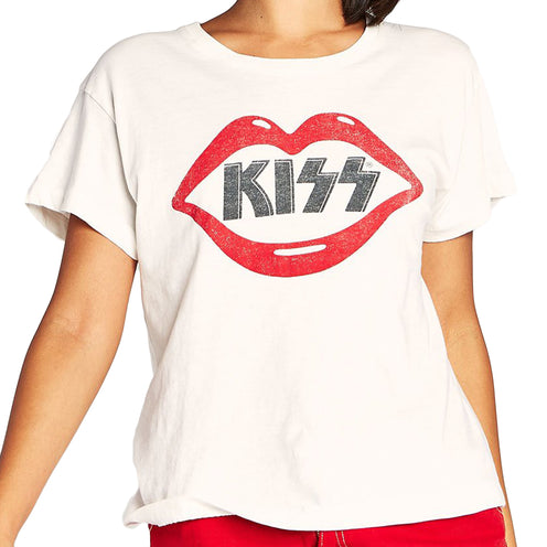 Daydreamer Kiss Lips Tour Tee, Vintage White