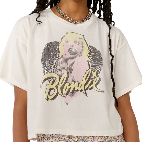Daydreamer Blondie Animal Heart Cropped Tee