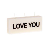 Boxer Word Candle - Love You