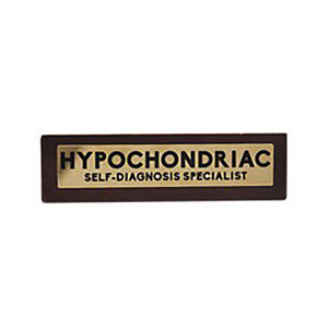 Boxer Wooden Desk Sign - Hypochondriac