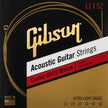 Gibson Coated 80/20 Bronze Acoustic Guitar Strings, Ultra Light, 11-52