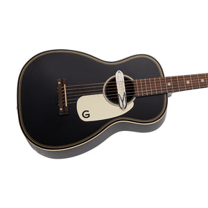 Gretsch G9520E Gin Rickey Acoustic Guitar w/Soundhole Pickup, Walnut FB, Smokestack Black