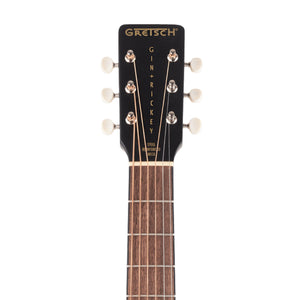 Gretsch G9520E Gin Rickey Acoustic Guitar w/Soundhole Pickup, Walnut FB, Smokestack Black
