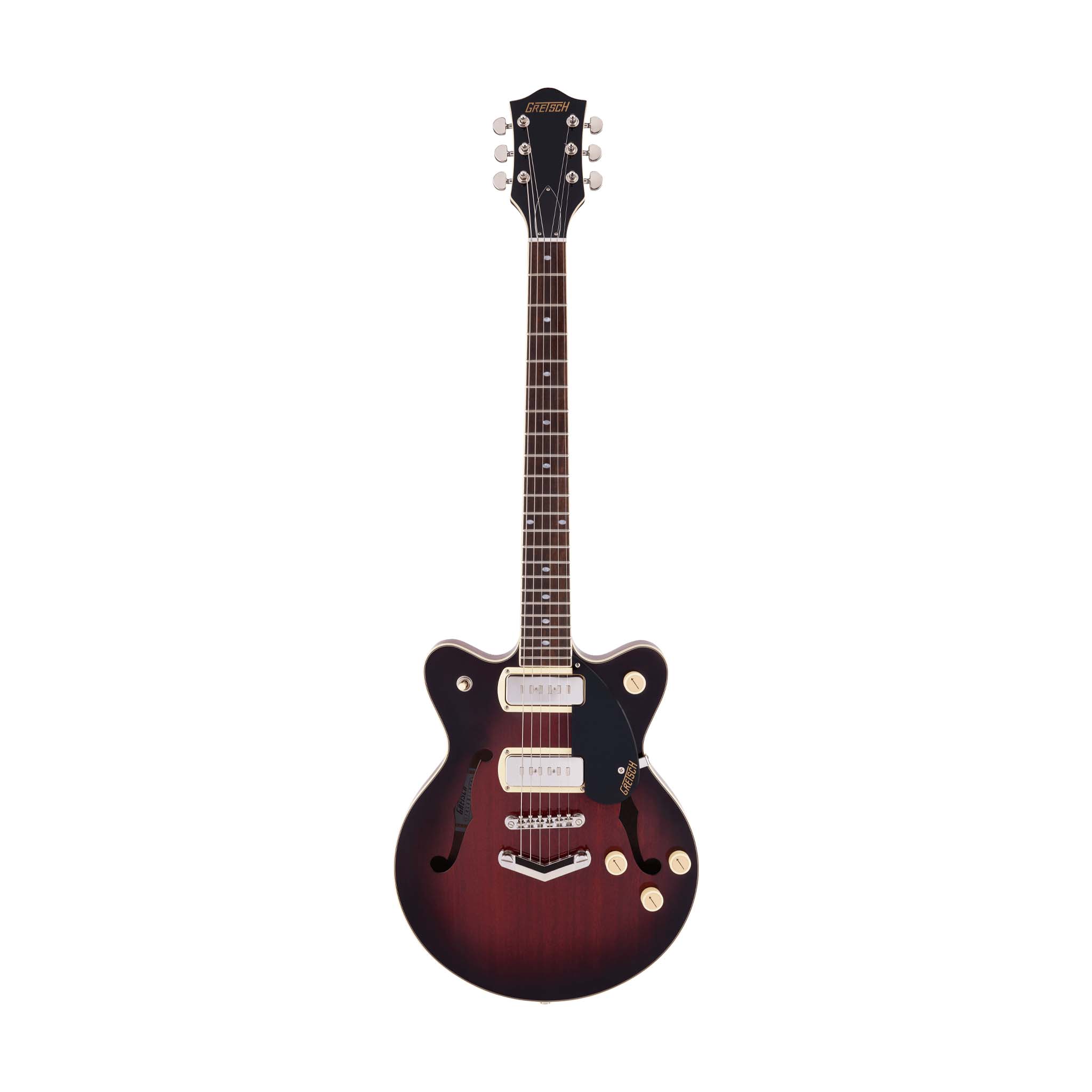 Gretsch G2655-P90 Streamliner Center Block Jr Electric Guitar, Laurel FB, Claret Burst
