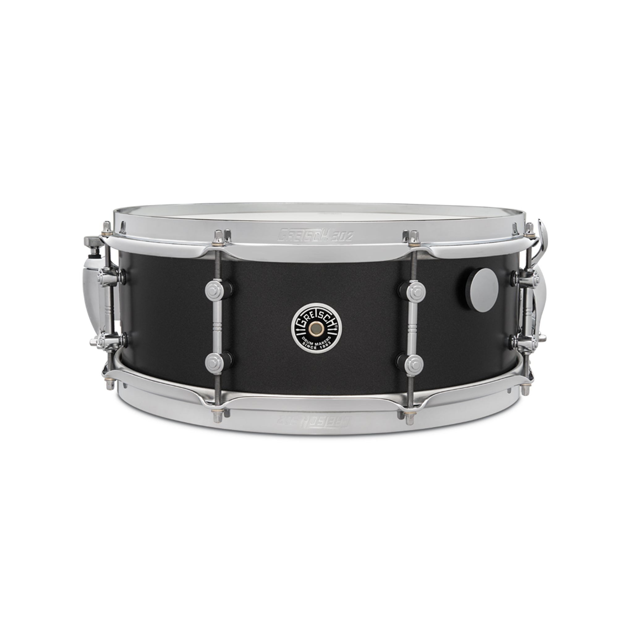 Gretsch GAS5514-ST Brooklyn Standard Snare Drum, Satin Black Metallic