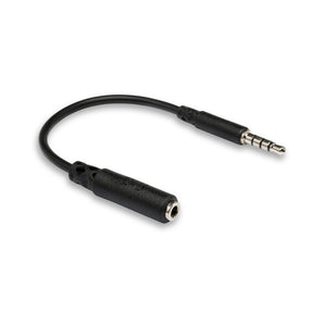Hosa MHE-158 Headphone Adaptor, 3.5 mm TRRS to Slim 3.5 mm TRRS