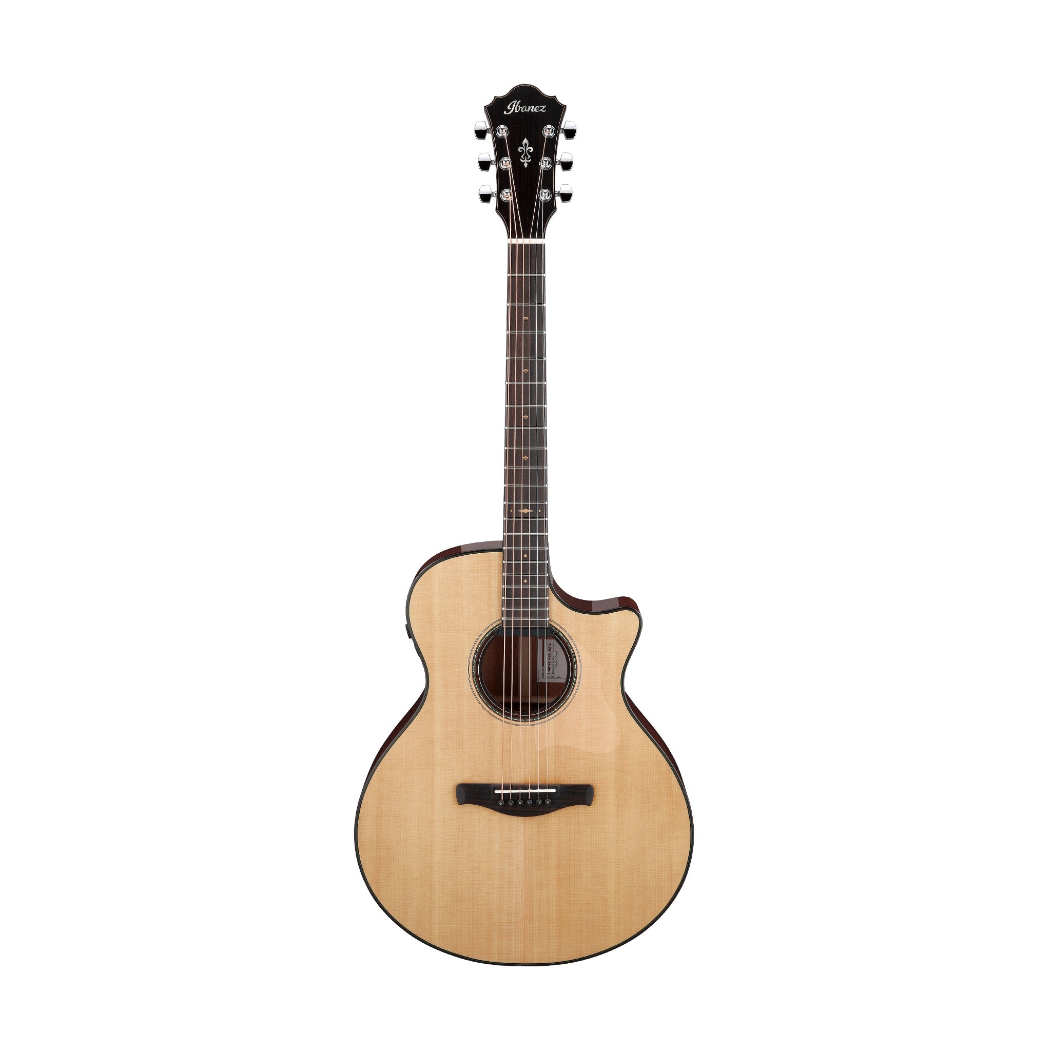 Ibanez AE410-LGS Acoustic Guitar w/Case, Natural High Gloss