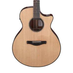 Ibanez AE410-LGS Acoustic Guitar w/Case, Natural High Gloss