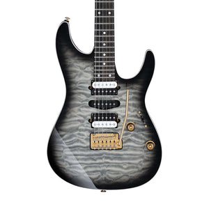 Ibanez Premium AZ47P1QM-BIB Electric Guitar w/Case, Black Ice Burst