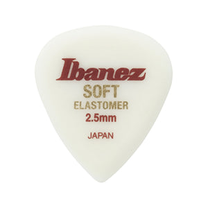 Ibanez EL Series BELJ1ST25 Soft Elastomer Guitar Pick Set, Short Teardrop, 3pcs