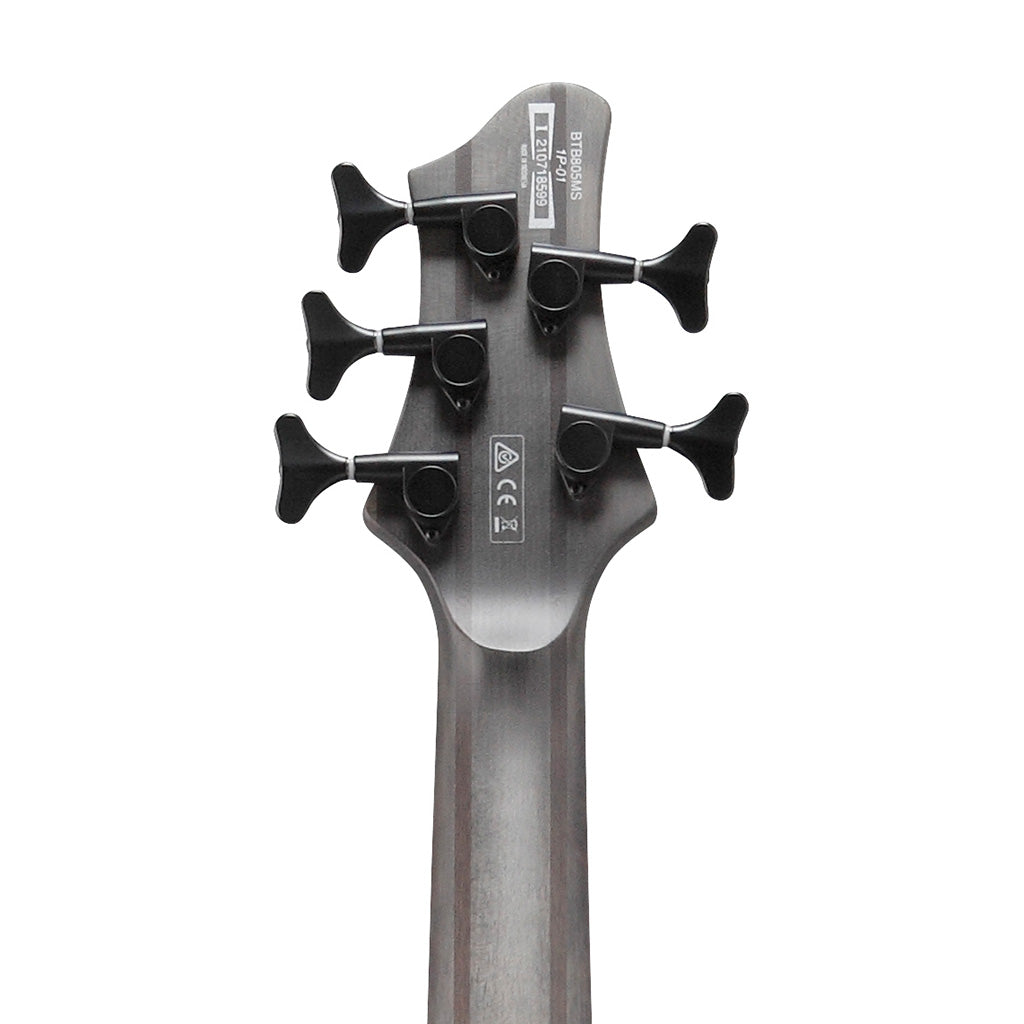 Ibanez BTB805MS-TGF 5-String Bass Guitar, Transparent Gray Flat