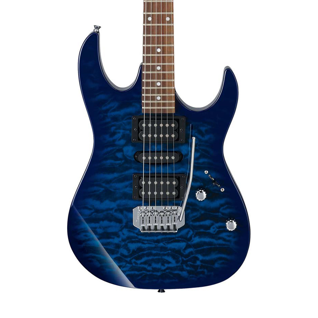 Ibanez Gio GRX70QA-TBB Electric Guitar, Transparent Blue Burst
