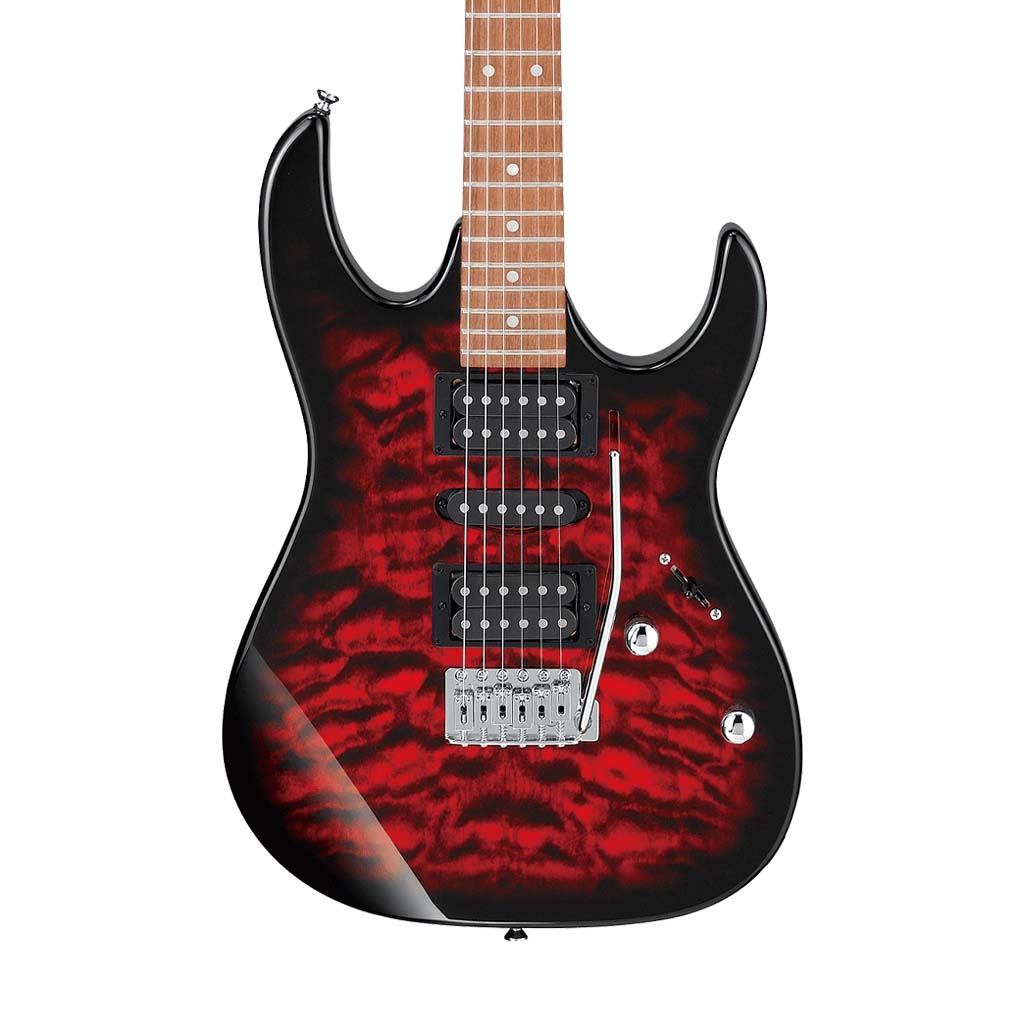 Ibanez Gio GRX70QA-TRB Electric Guitar, Transparent Red