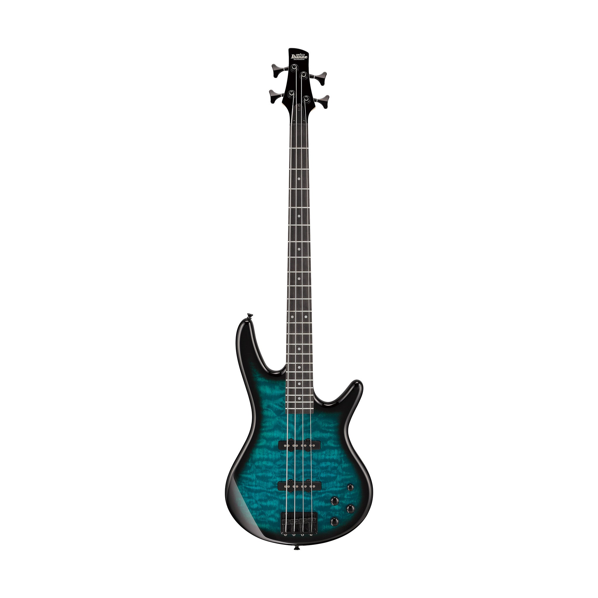 Ibanez GSR280QA-TMS Electric Bass Guitar, Transparent Marine