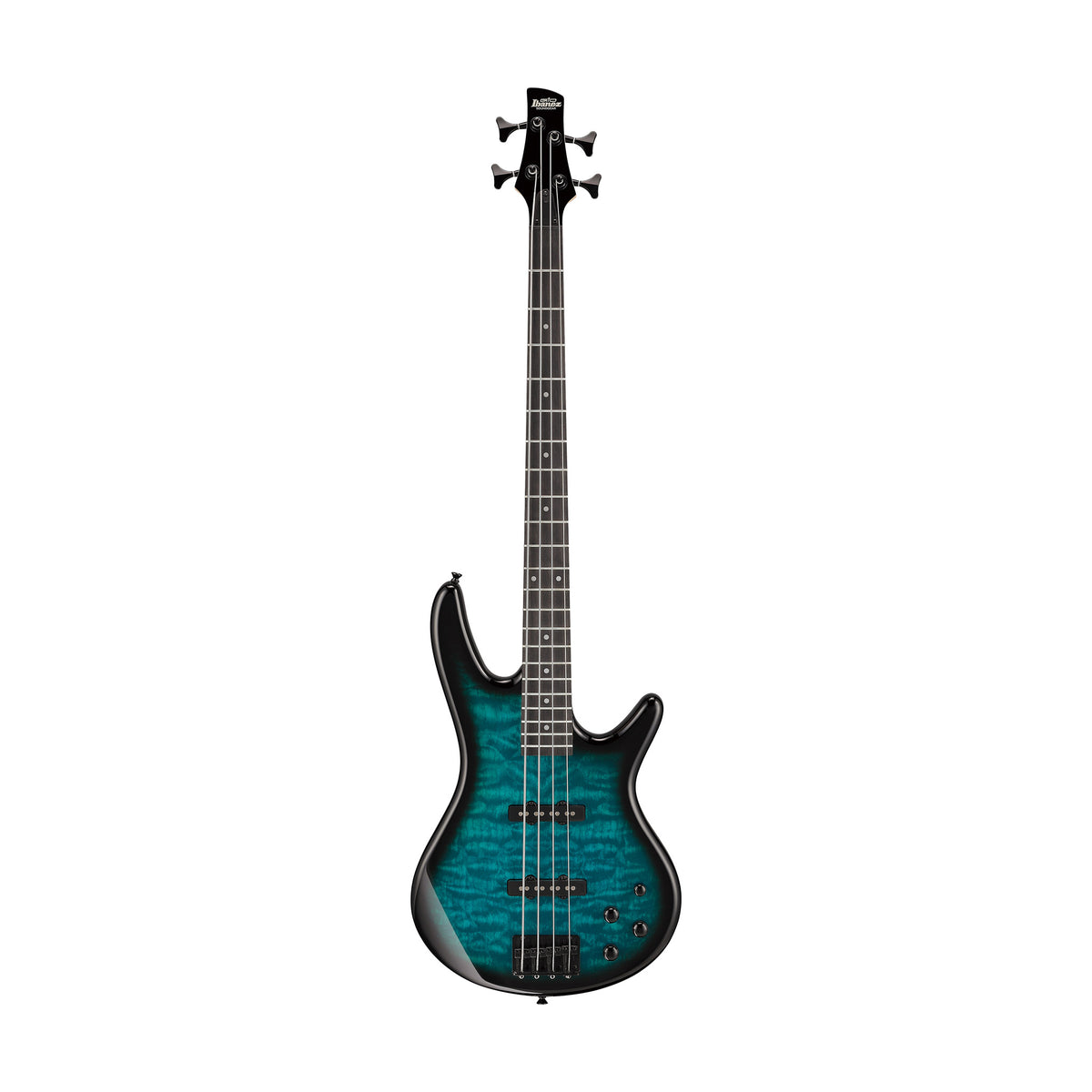 Ibanez GSR280QA-TMS Electric Bass Guitar, Transparent Marine