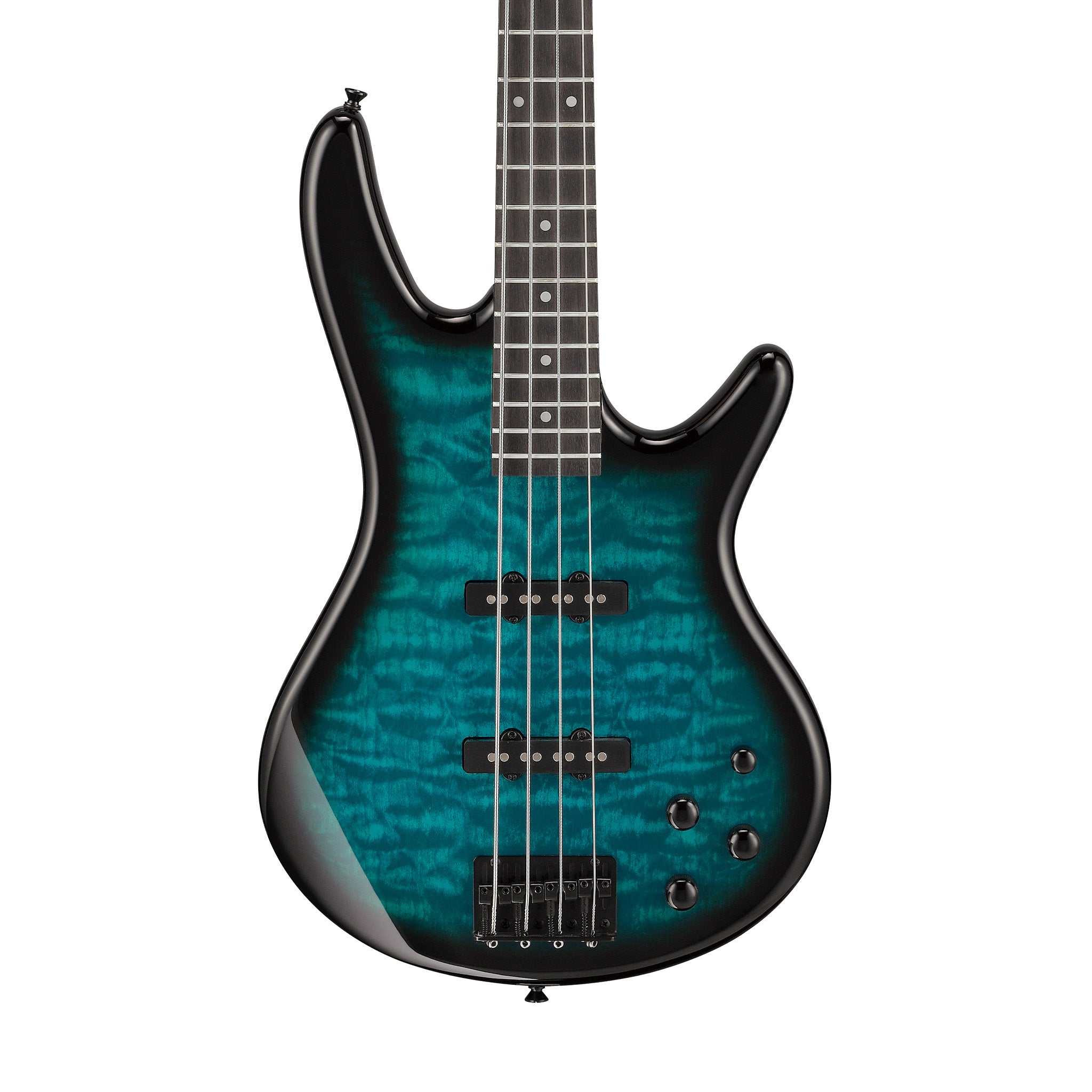 Ibanez GSR280QA-TMS Electric Bass Guitar, Transparent Marine