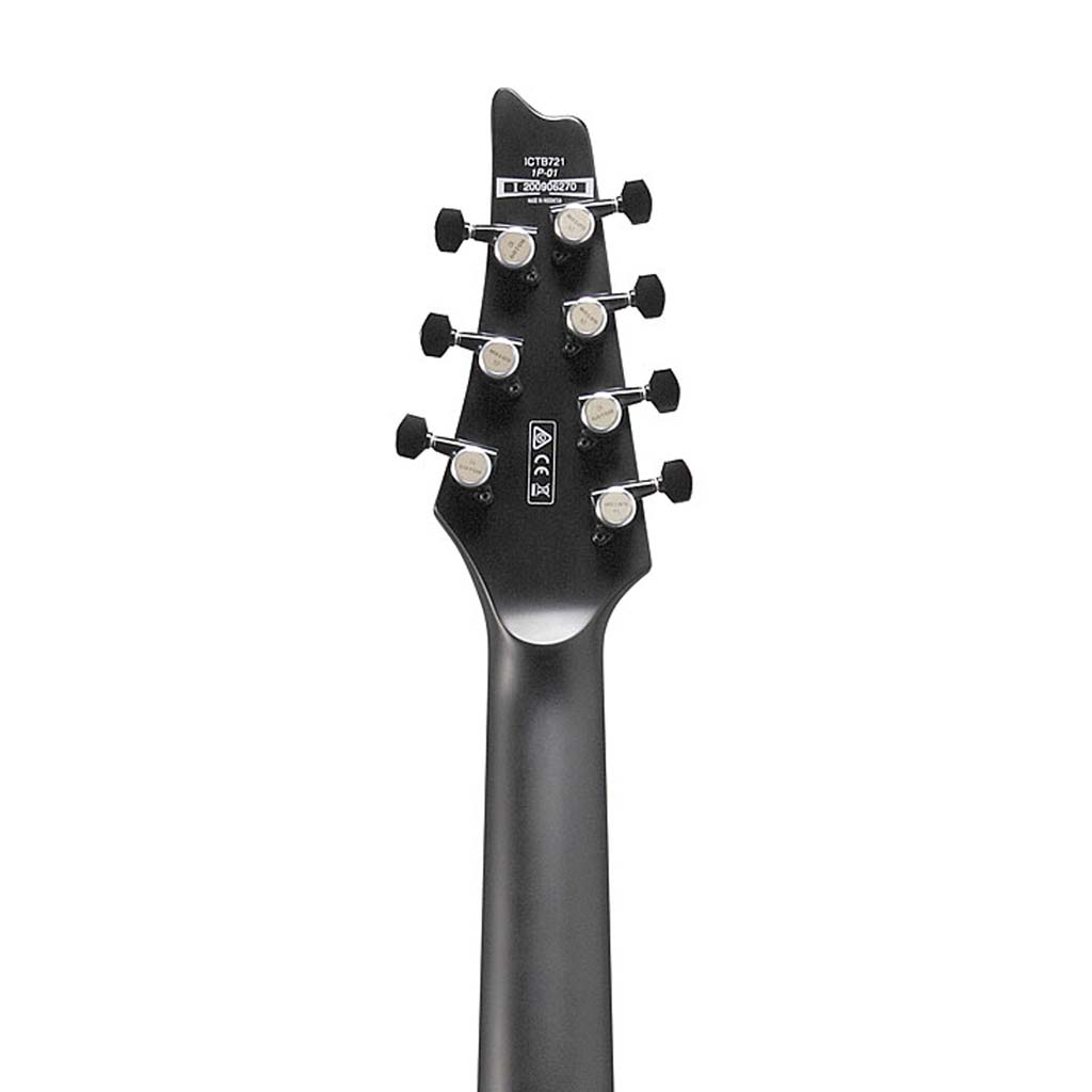 Ibanez ICTB721-BKF 7-String Electric Guitar w/Bag, Black Flat