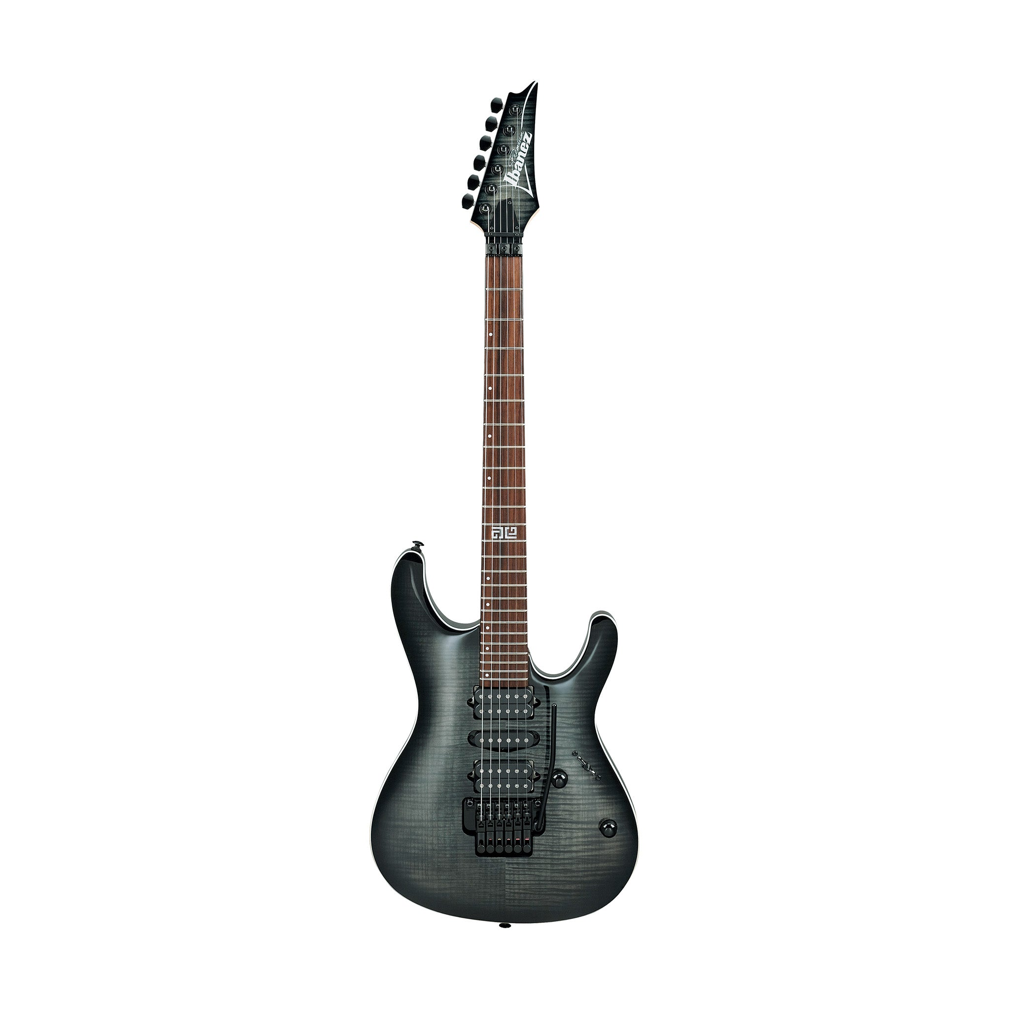 Ibanez KIKO10BP-TGB Kiko Loureiro Signature Electric Guitar w/Case, Transparent Gray Burst