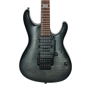 Ibanez KIKO10BP-TGB Kiko Loureiro Signature Electric Guitar w/Case, Transparent Gray Burst