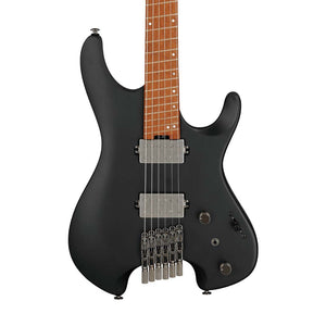 Ibanez QX52-BKF Headless Electric Guitar w/Bag, Black Flat