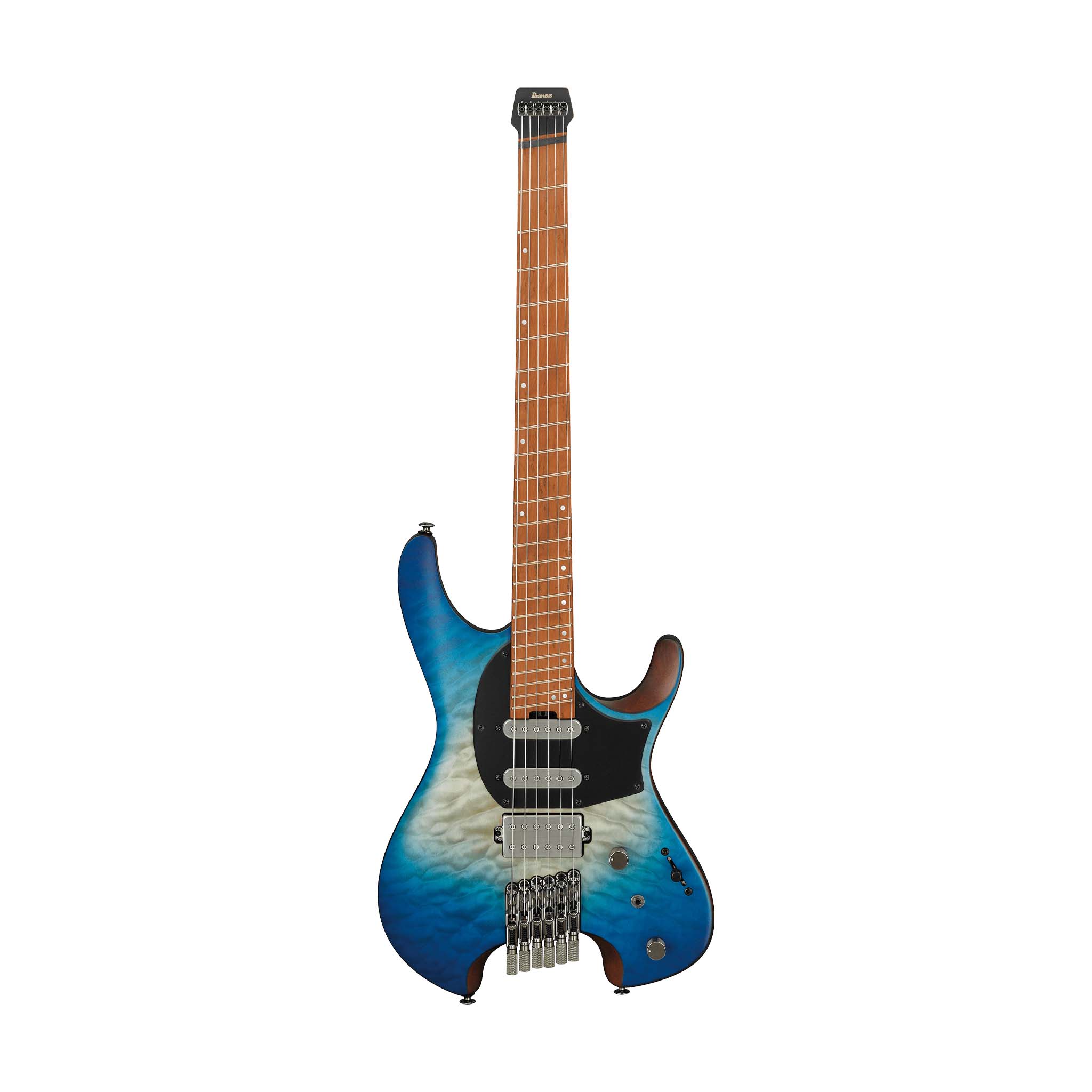 Ibanez QX54QM-BSM Headless Electric Guitar w/Bag, Blue Sphere Burst Matte