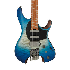 Ibanez QX54QM-BSM Headless Electric Guitar w/Bag, Blue Sphere Burst Matte