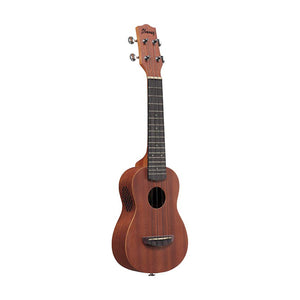 Ibanez UKS100-OPN Soprano Ukulele w/ Bag, Open Pore Natural