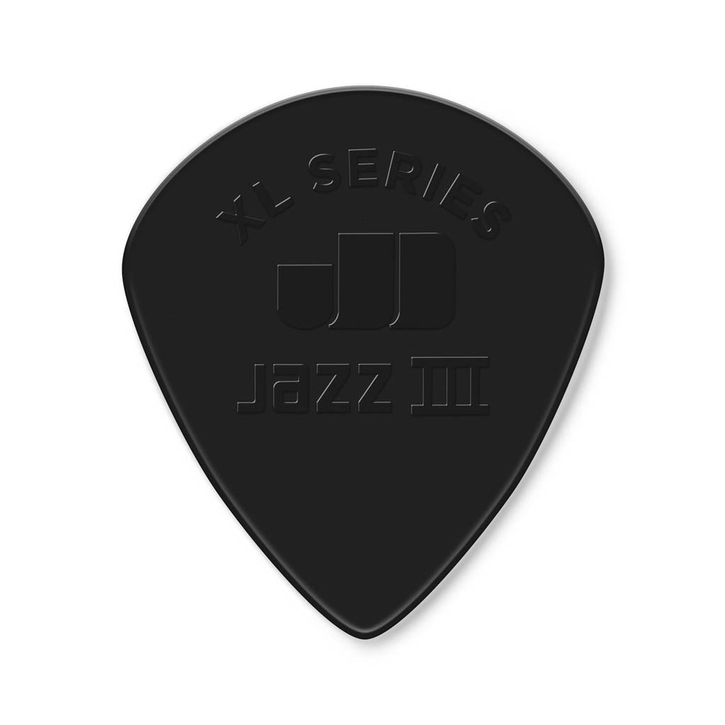Jim Dunlop 47PXLS Nylon Jazz III XL Guitar Picks, Black Stiffo, 6