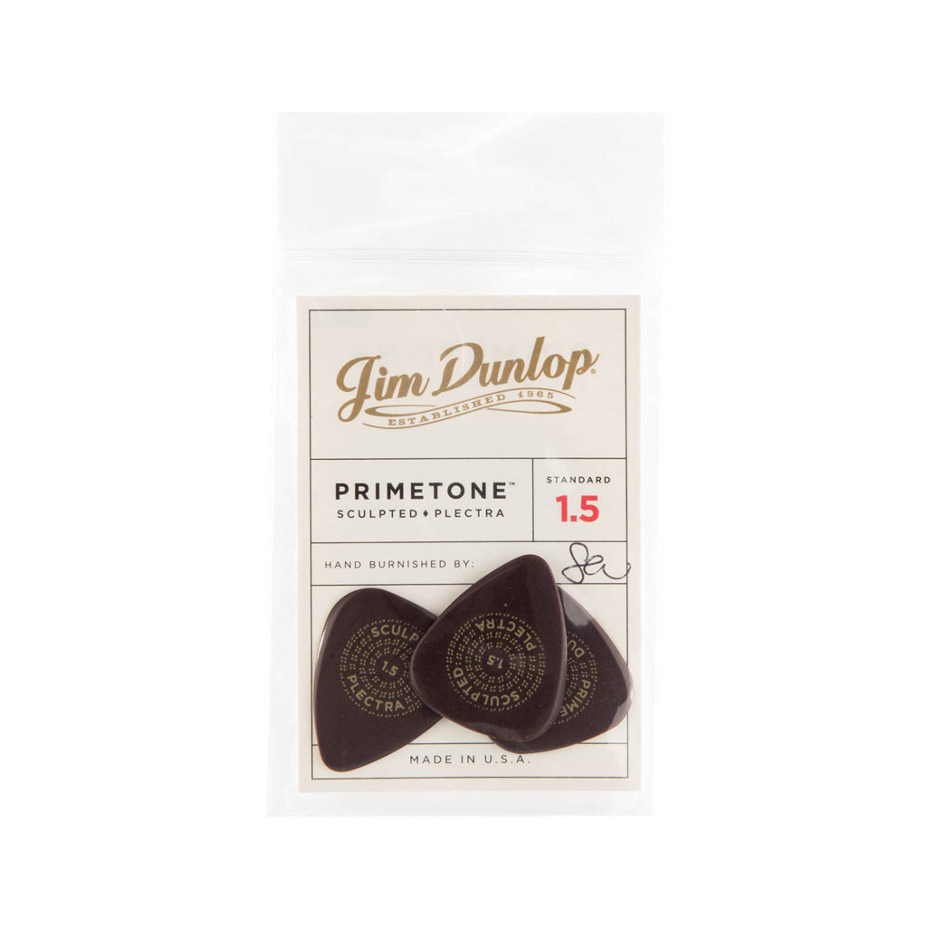 Jim Dunlop 511 Primetone Standard Smooth Pick, 1.5mm, 3-Pack