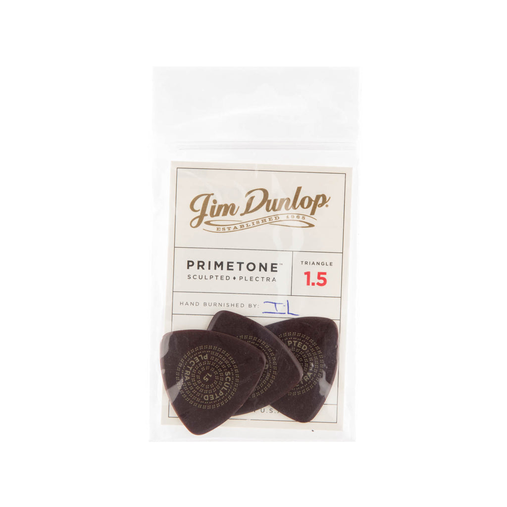 Jim Dunlop 513 Primetone Triangle Smooth Pick, 1.5mm, 3-Pack