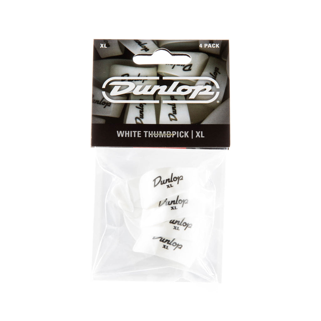 Jim Dunlop 9004P White Thumbpick, X-Large, 4-Pack