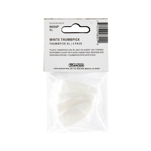 Jim Dunlop 9004P White Thumbpick, X-Large, 4-Pack