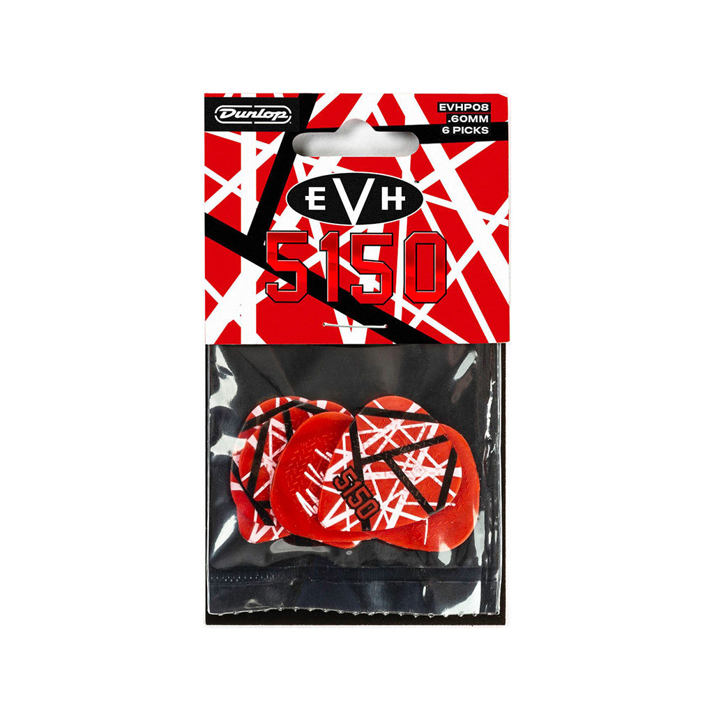Jim Dunlop EVHP08 EVH 5150 Max-Grip Guitar Pick, 6-Pack