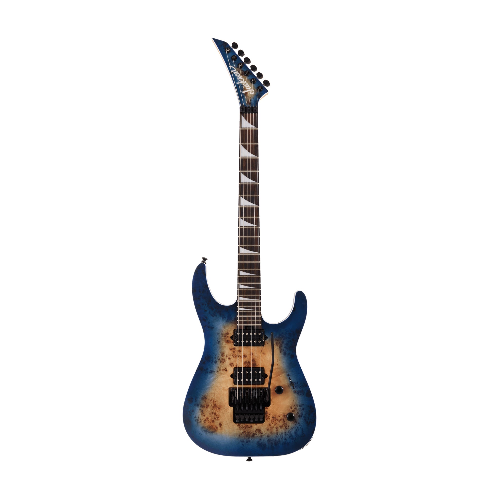 Jackson MJ Series Dinky DKRP Electric Guitar, Ebony FB, Transparent Blue Burst