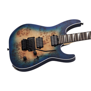 Jackson MJ Series Dinky DKRP Electric Guitar, Ebony FB, Transparent Blue Burst