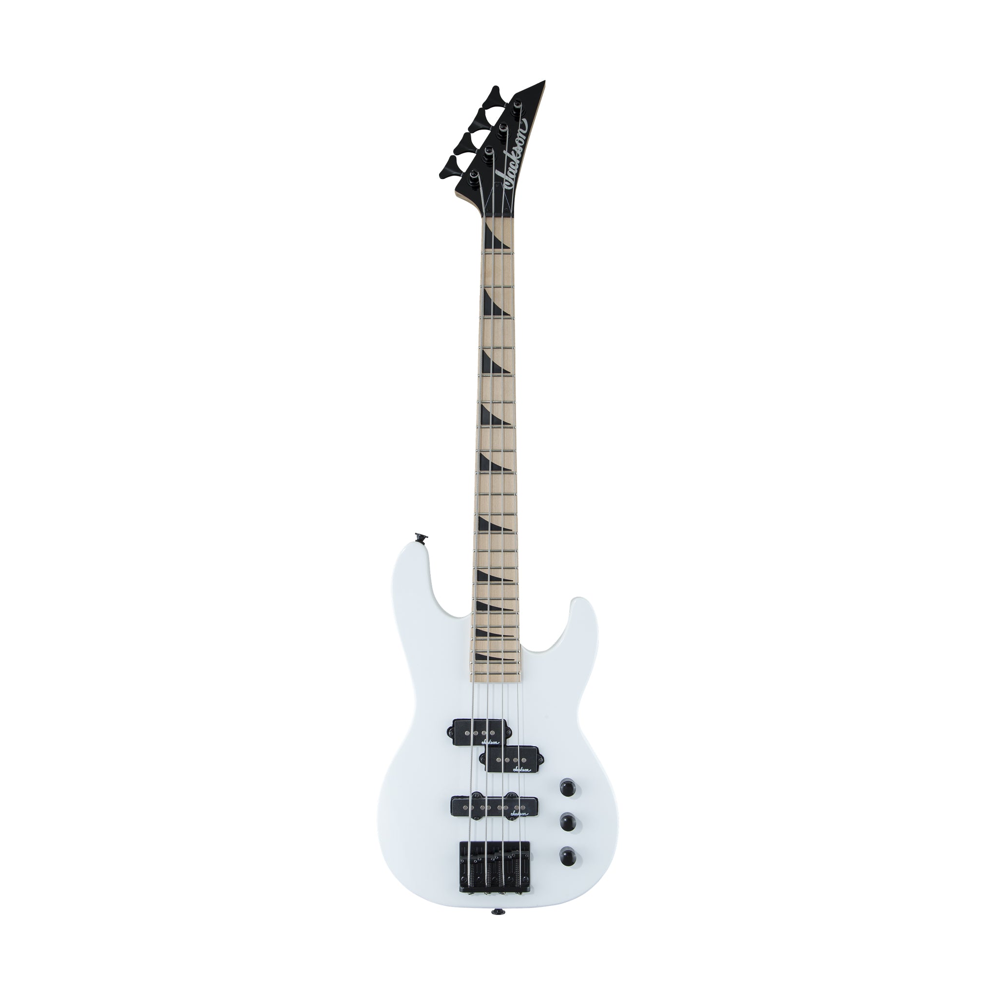 Jackson JS Series Concert Bass Minion JS1XM Guitar, Maple FB, Snow White