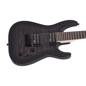Jackson JS Series Dinky Arch Top JS22Q-7 DKA HT Electric Guitar Amaranth FB, Transparent Black Burst