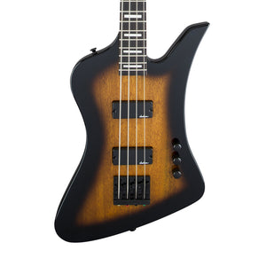 Jackson JS Series Kelly Bird Bass IV JS2 Guitar, Amaranth FB, Tobacco Burst