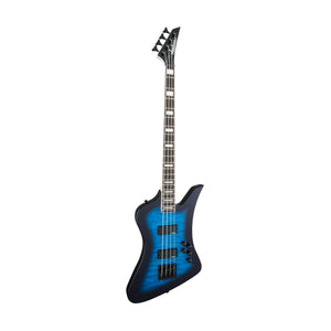 Jackson JS Series Kelly Bird Bass JS3Q Guitar, Amaranth FB, Transparent Blue Burst