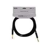 koda plus KIC10TW Straight-Straight Instrument Cable, 10ft, Black Tweed